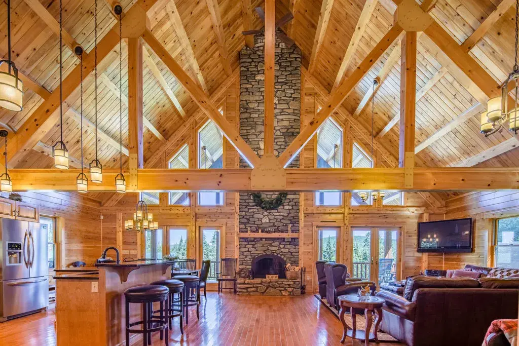 Custom Plan 09987 cedar log home, photo 1