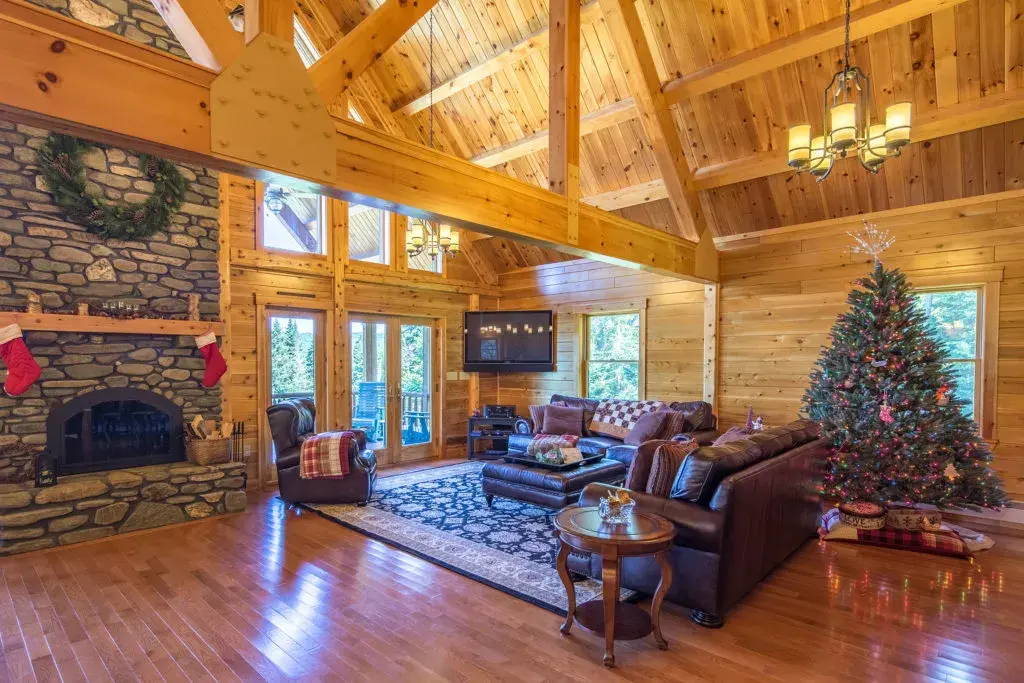 Custom Plan 09987 cedar log home, photo 6