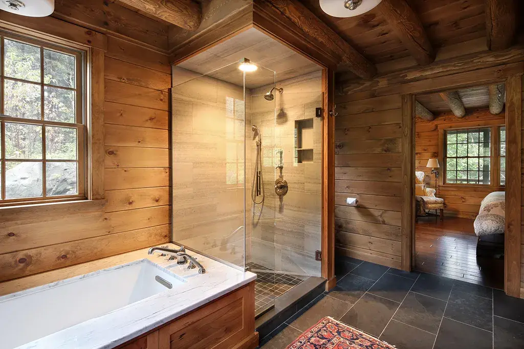 Custom Plan 17663 cedar log home, photo 15