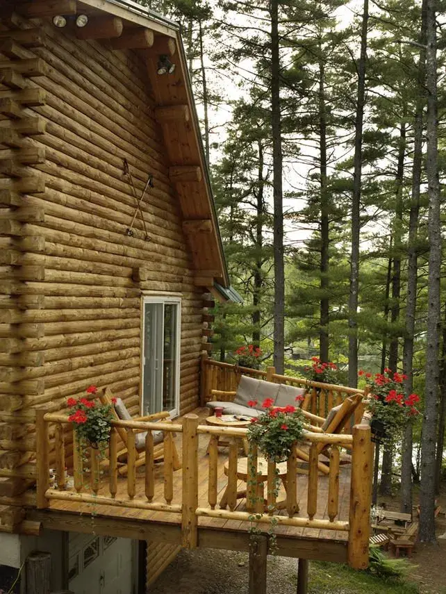 Demarco 99643 cedar log home deck