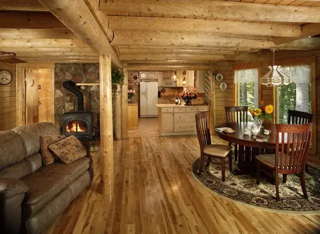 Demarco 99643 cedar log home living room