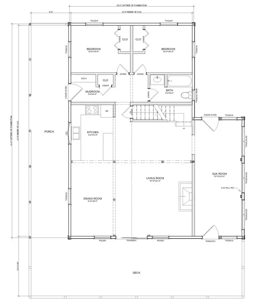 Modified Kodiak 16424 cedar log home, photo 15