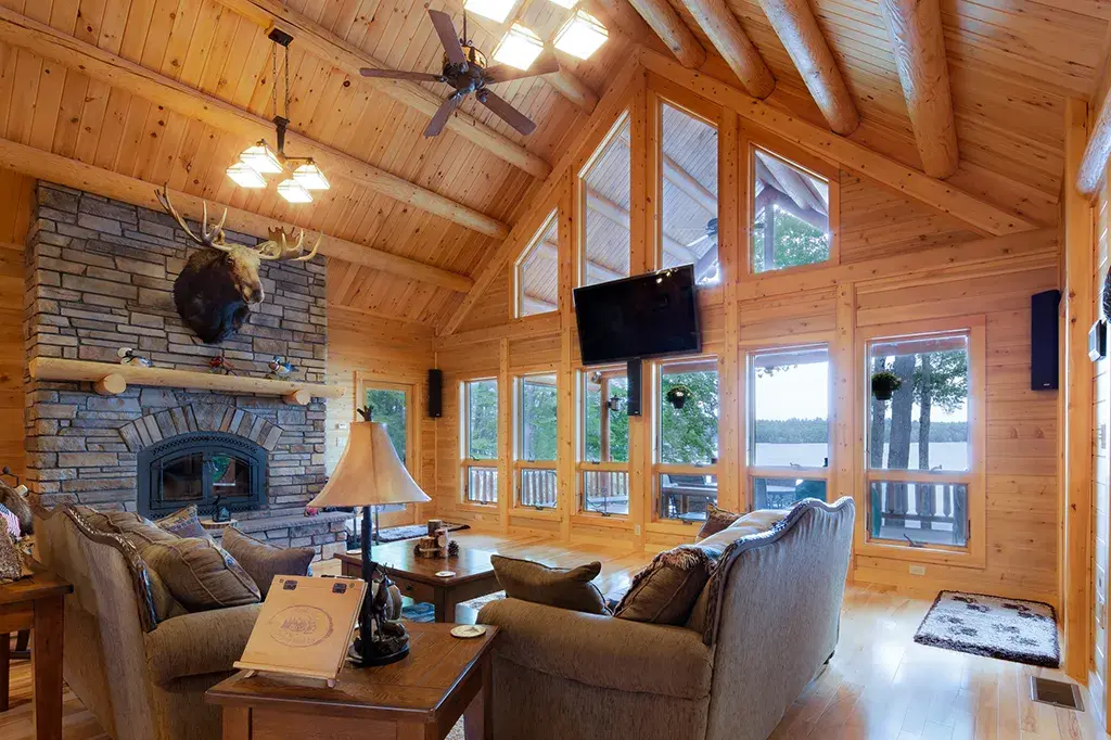 Modified Lakeview 10032 cedar log home, photo 20