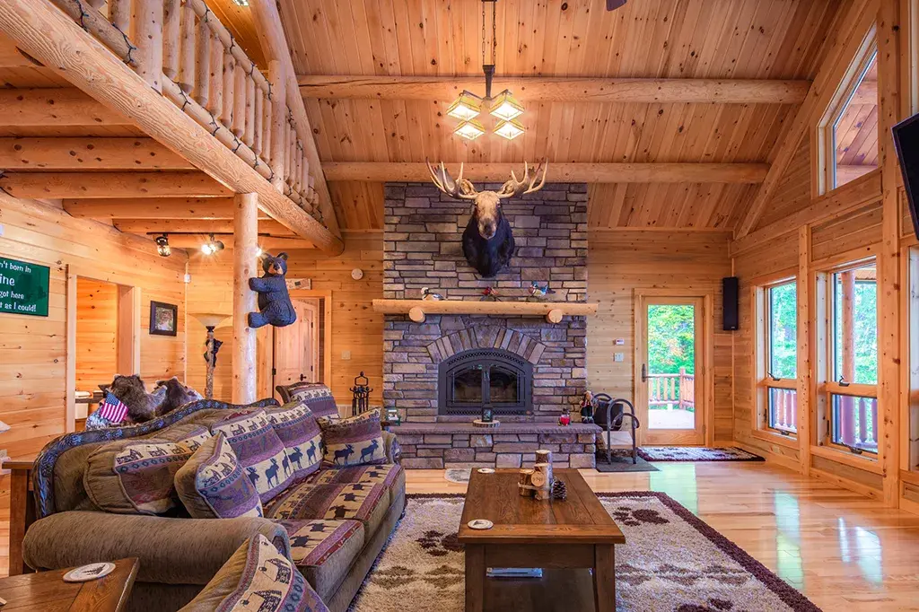Modified Lakeview 10032 cedar log home, photo 21