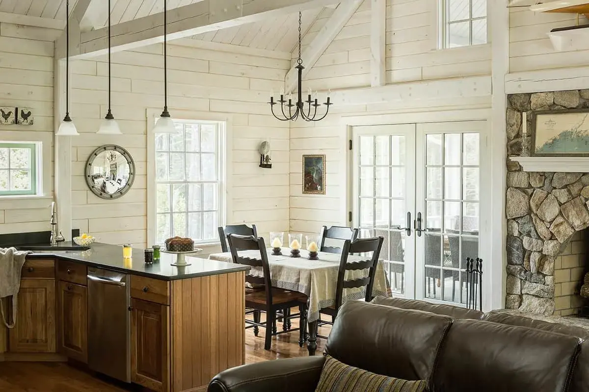 A view of the dining room in the Rosenthal home.