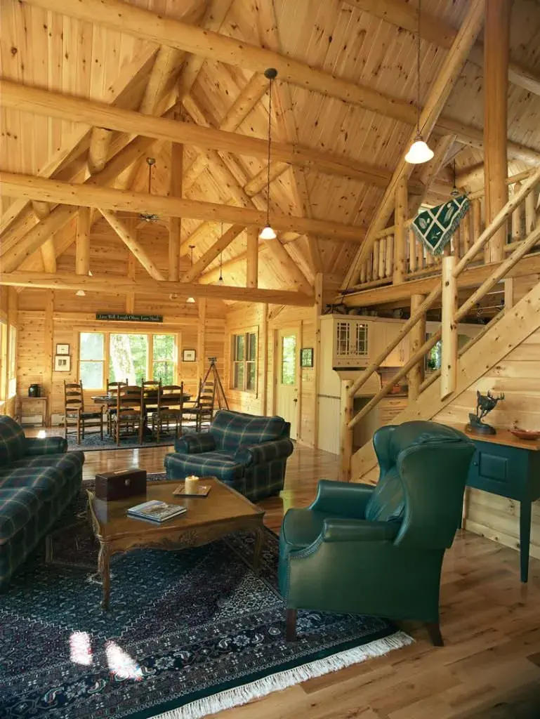 Sebec 03180 cedar log home kitchen