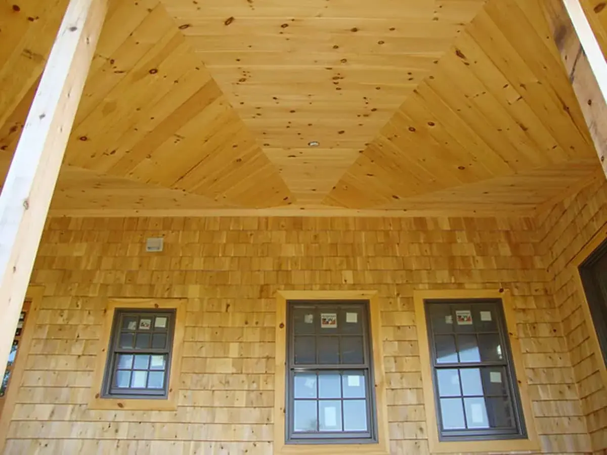 A beautiful porch made of cedar and pine.