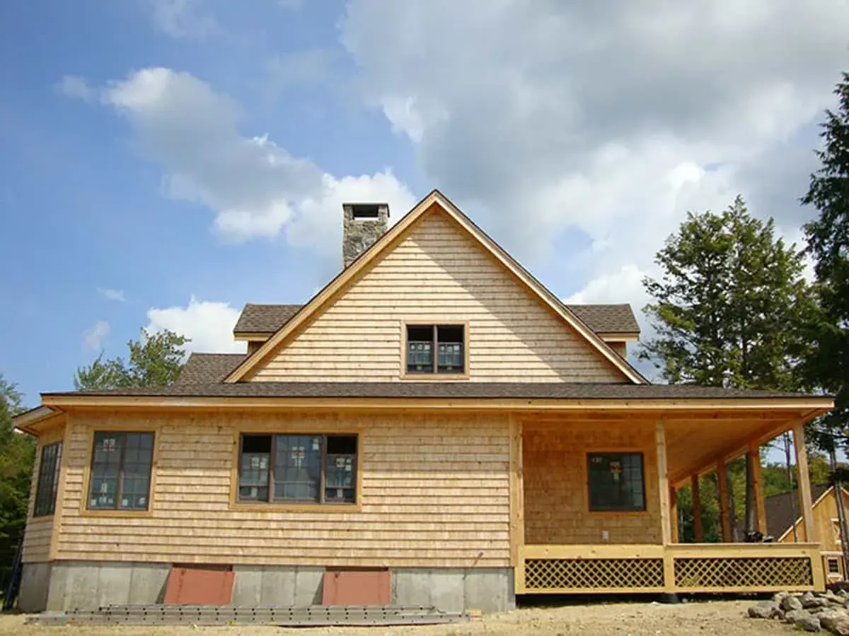 The side of the West Paris home.