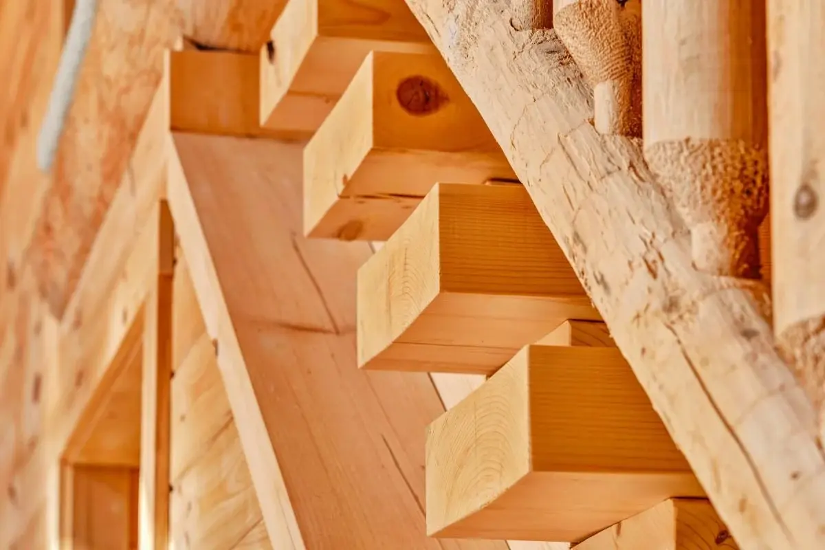 The steps feel especially solid with chunky slabs of wood and a substantial railing. 