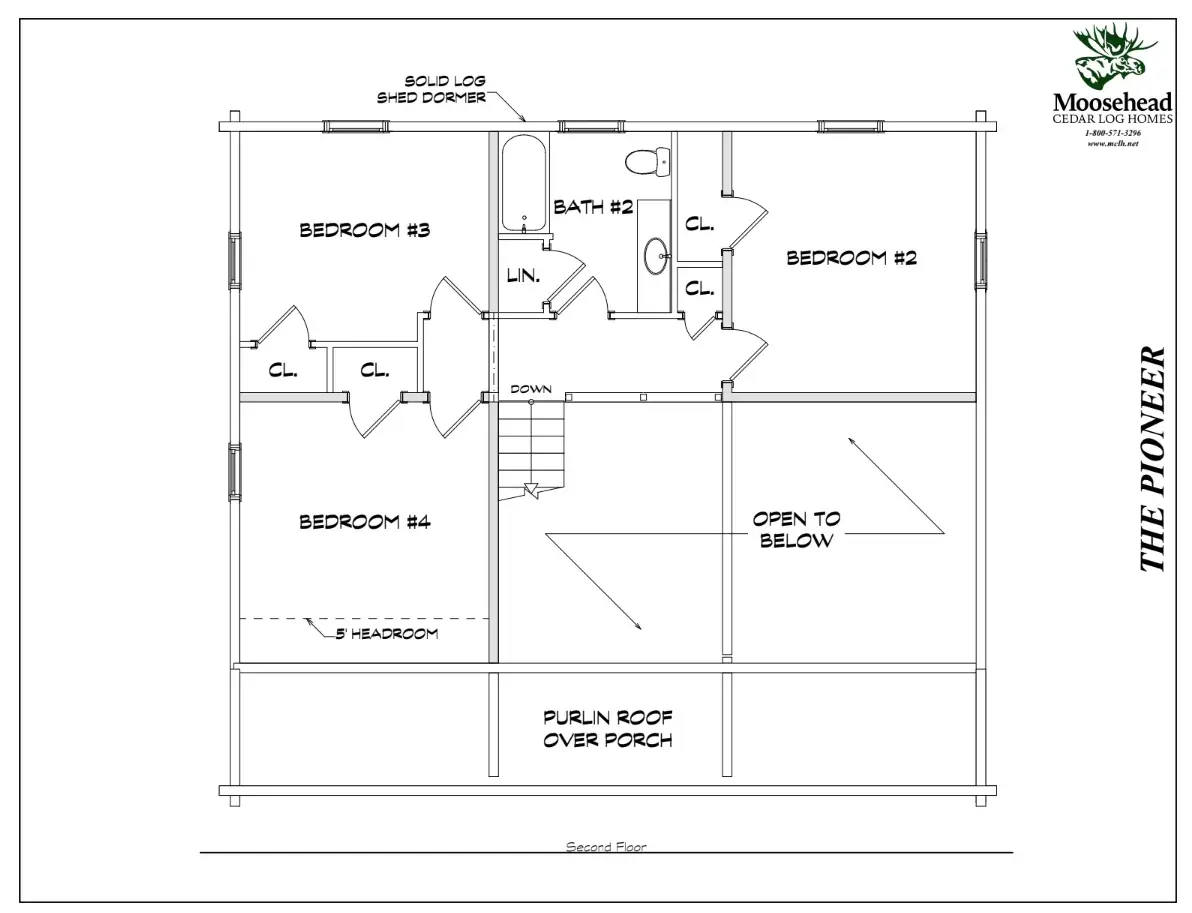 Pioneer cedar log home kit view 5