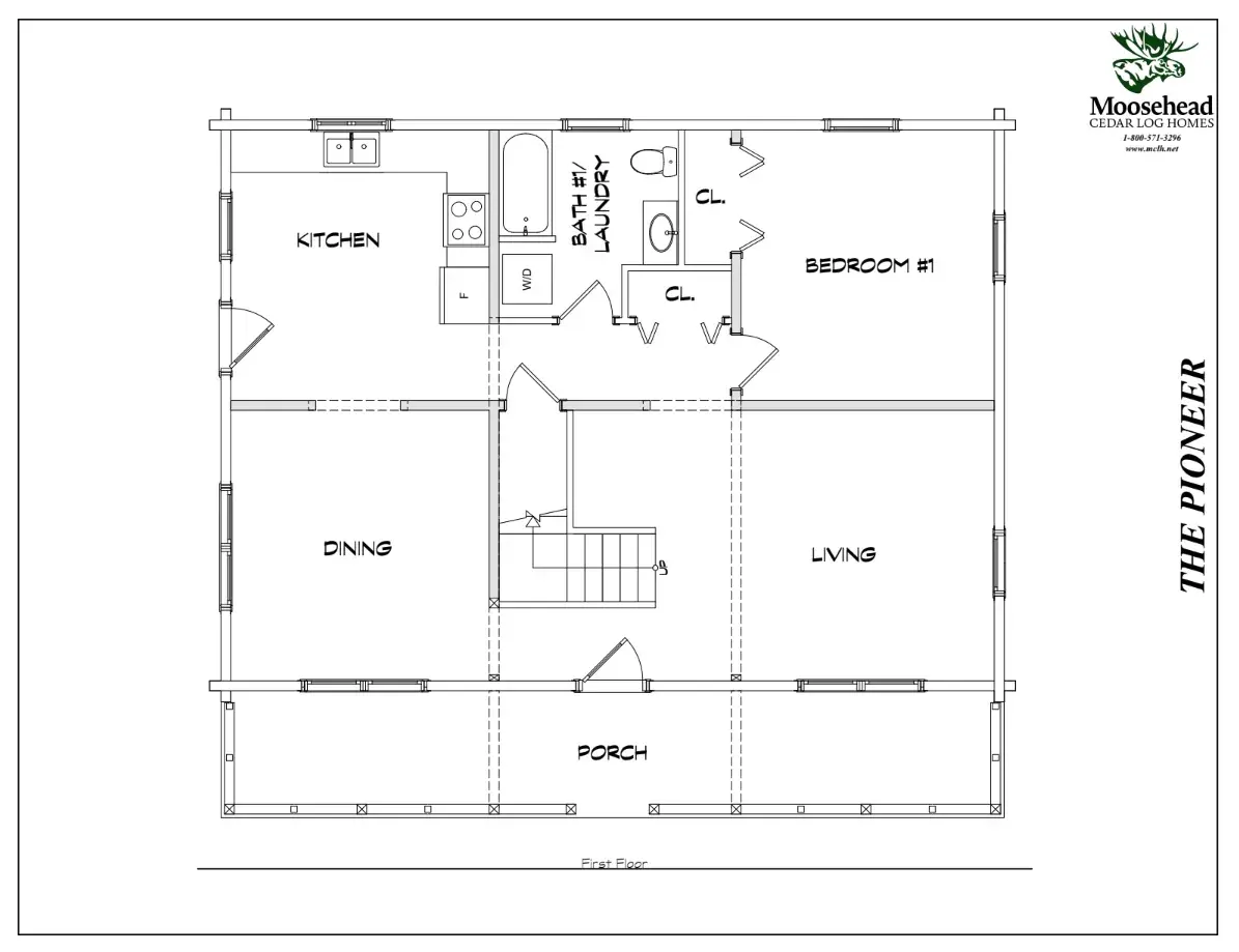 Pioneer cedar log home kit view 4