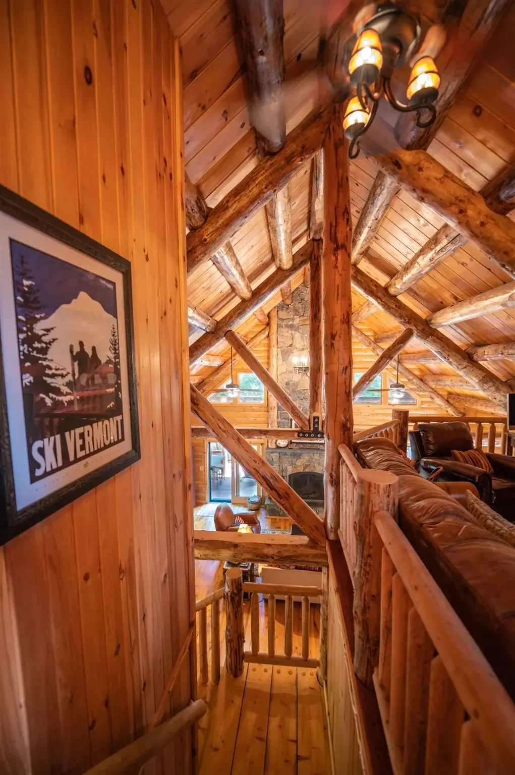 The L-shaped stairs lead to a cozy loft, a quiet retreat from the main living space. 