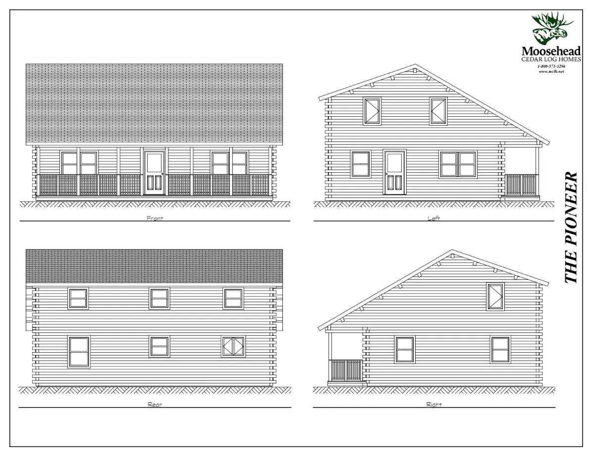Pioneer cedar log home kit view 3