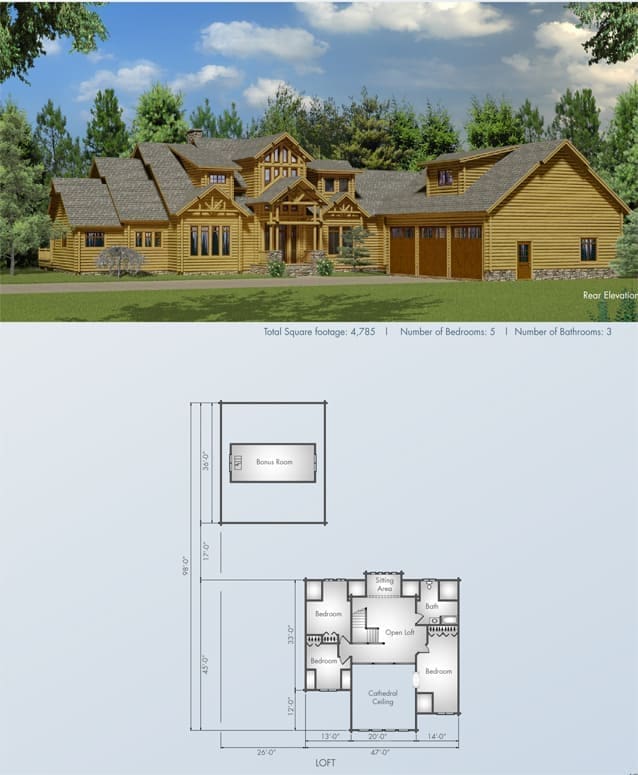 Contemporary floor plan view 2 - Big Twig Homes