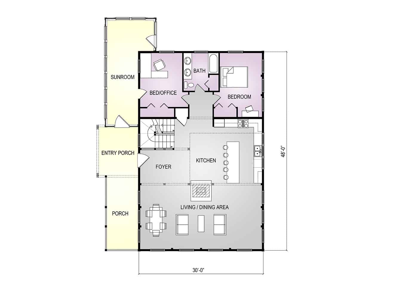 Homestead floor plan view 2 - Big Twig Homes