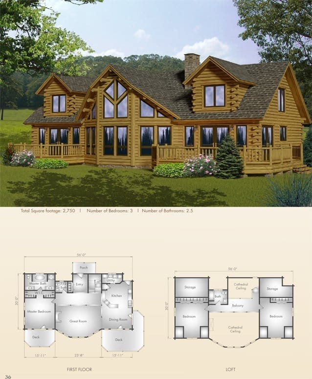 Lakeview floor plan view 2 - Big Twig Homes