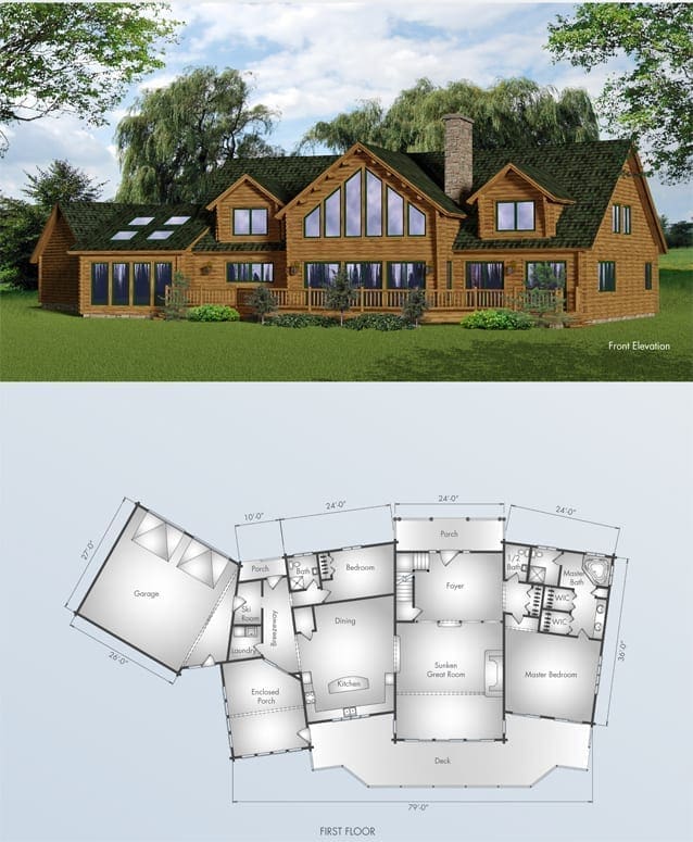Moose floor plan view 2 - Big Twig Homes