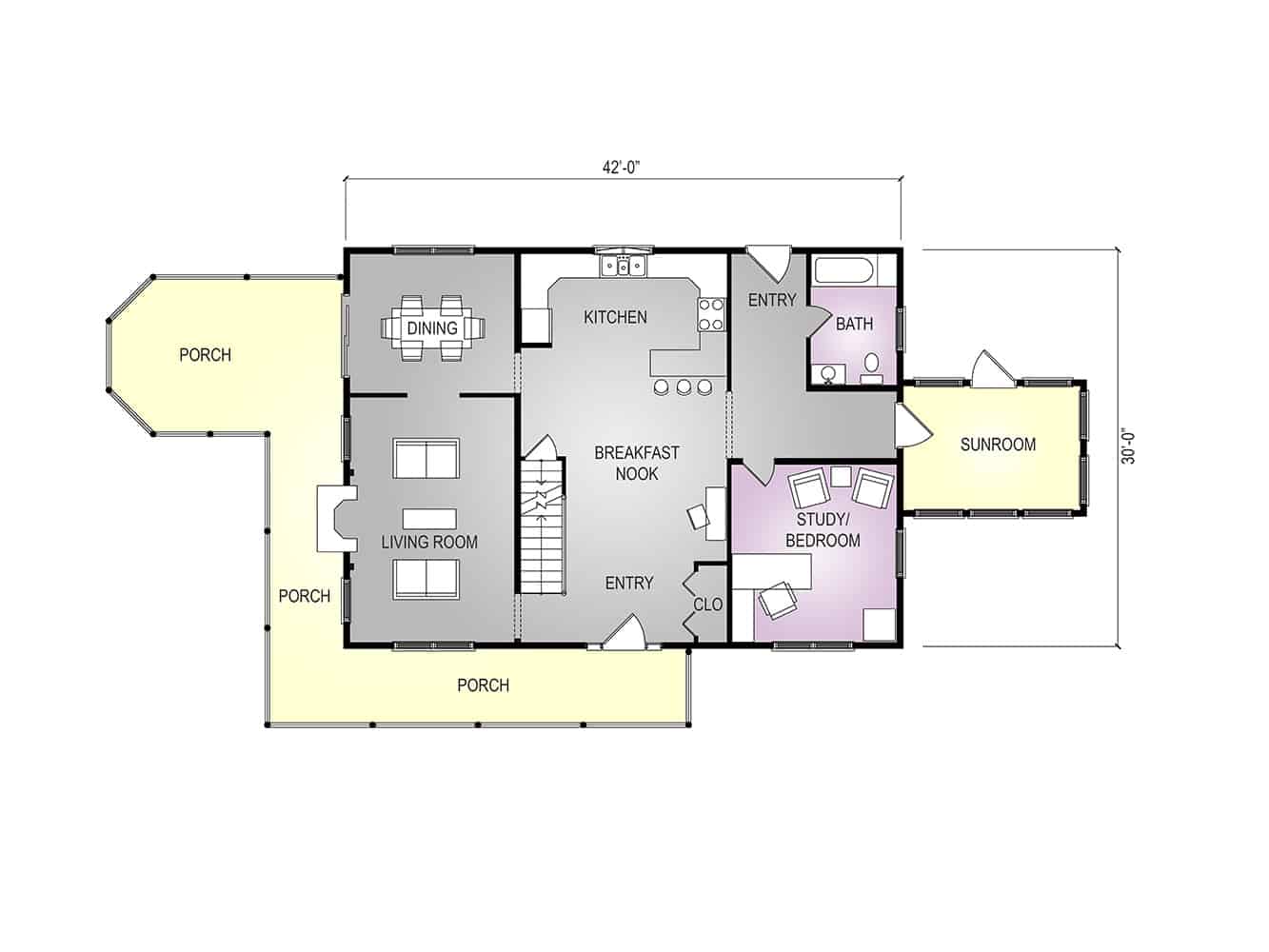 Plymouth floor plan view 2 - Big Twig Homes
