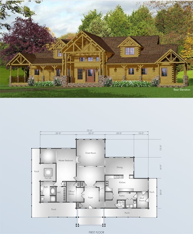 Western floor plan view 2 - Big Twig Homes