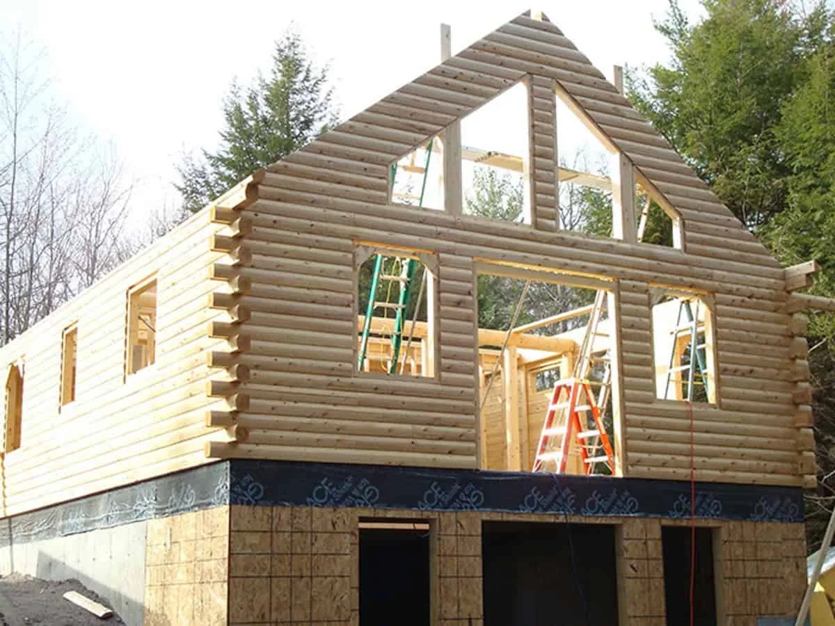 Construction of the Peacock home.