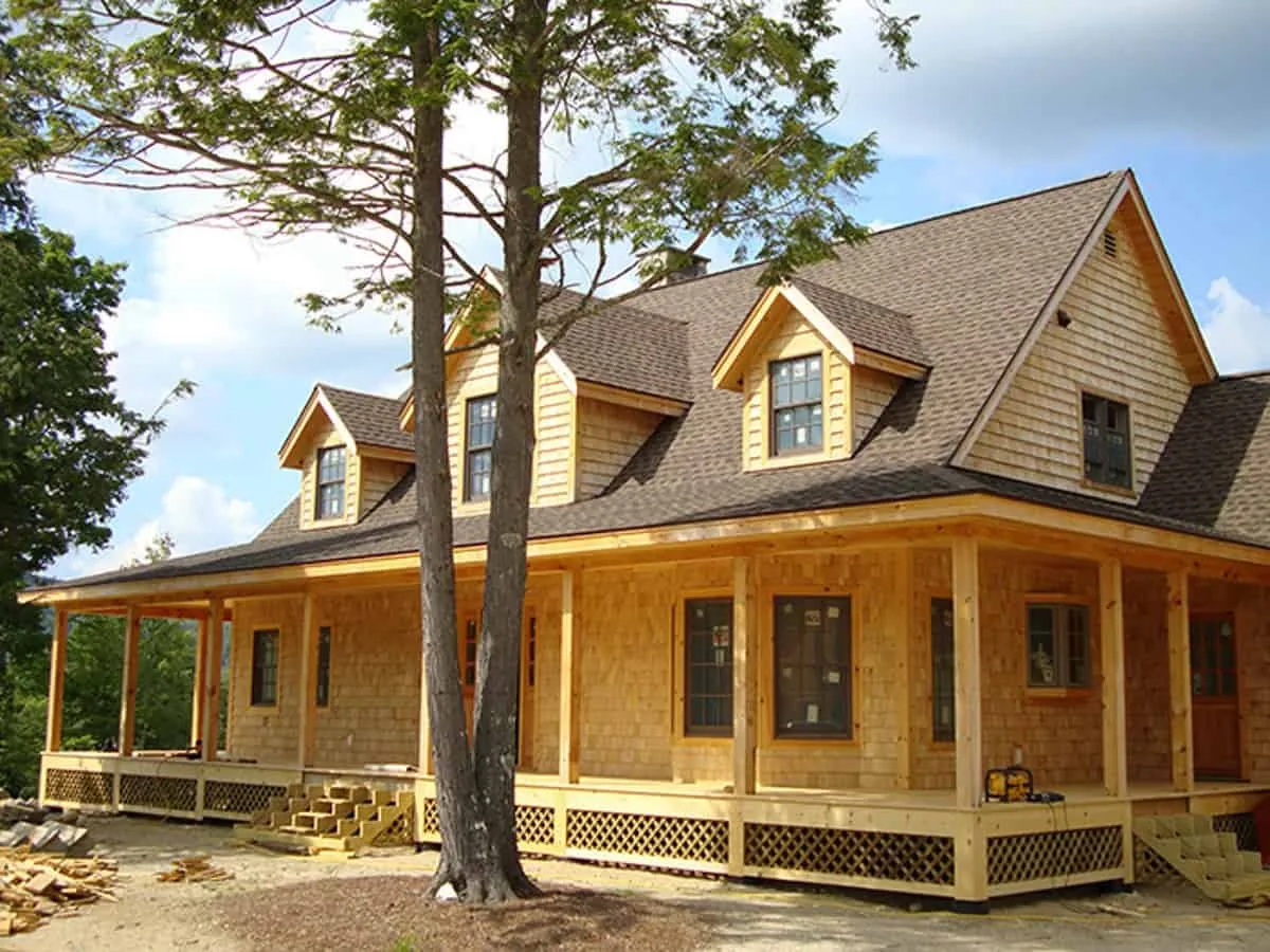 The front porch of the West Paris home.